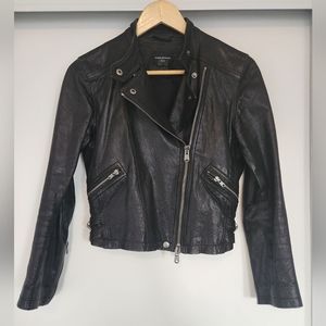 Club Monaco Leather Moto Jacket